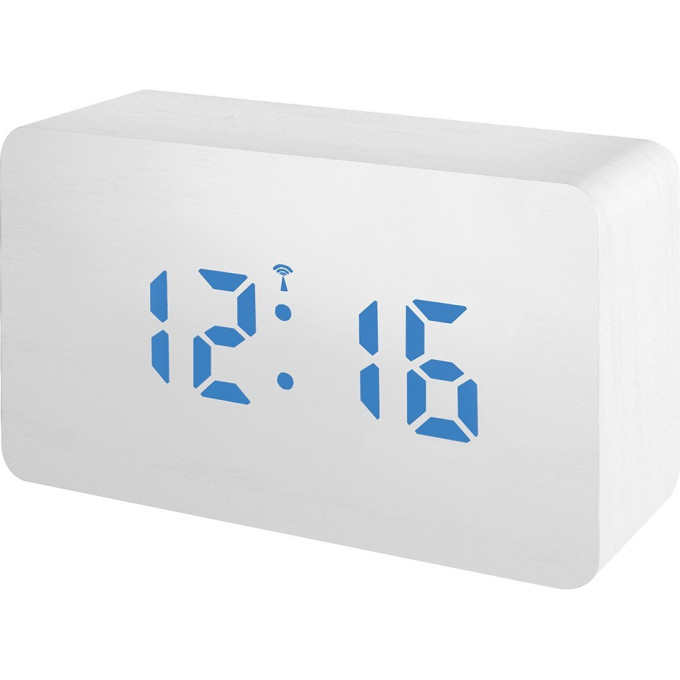 Часы BRESSER MyTime W Color LED Blue, белые 77161
